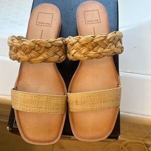 Dolce Vita Raffia Slide Sandal
